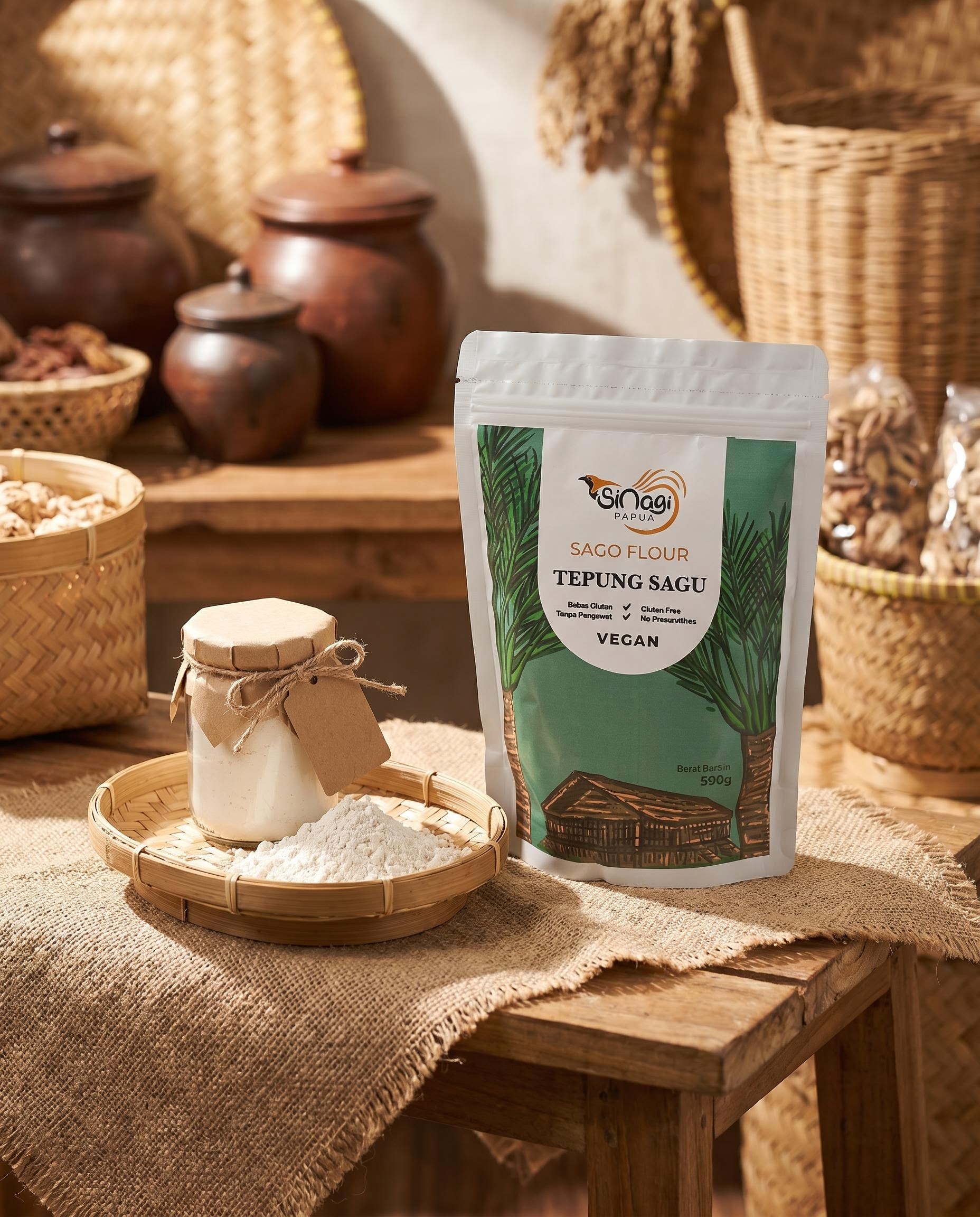 Tepung Sagu Sinagi Papua – Sago Flour (500g)